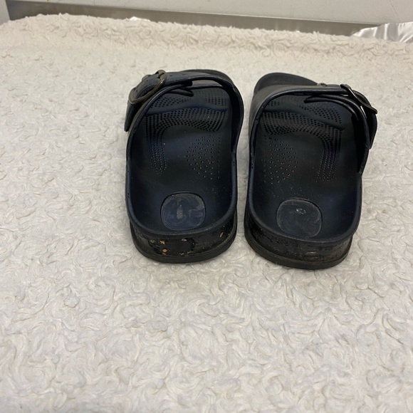 WOMENS slides sandals black rubber size 8.5 - Picture 4 of 8
